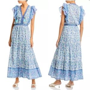 Bell  by Alice Bell Viv Maxi Dress woman’s floral ruffle sleeves size S
